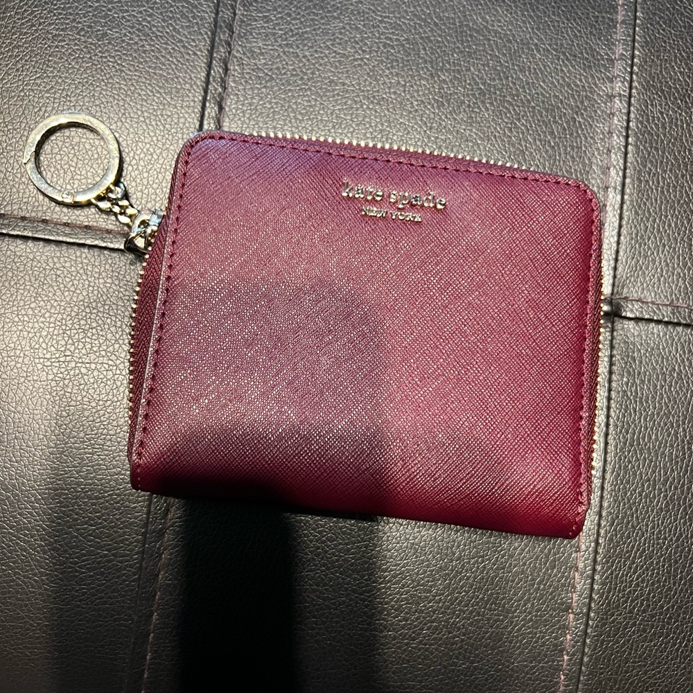 Kate Spade Burgundy Zip Wallet